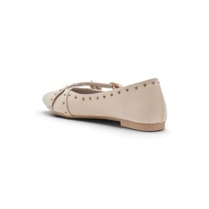 SHOES 0007 ZIMBA DETAYLI KADIN BABET - BEJ - 39