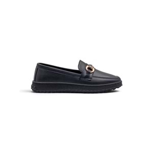 AYZEN 1091 TOKA DETAYLI KADIN LOAFER AYAKKABI - SİYAH - 40