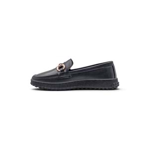 AYZEN 1091 TOKA DETAYLI KADIN LOAFER AYAKKABI - SİYAH - 40