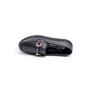 AYZEN 1091 TOKA DETAYLI KADIN LOAFER AYAKKABI - SİYAH - 40