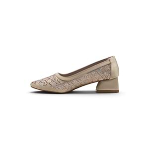 SHOES 0755 TAŞLI KADIN ABİYE - BEJ - 40
