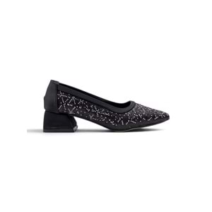 SHOES 0755 TAŞLI KADIN ABİYE - SİYAH - 40