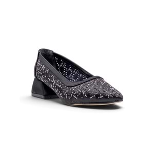 SHOES 0755 TAŞLI KADIN ABİYE - SİYAH - 40