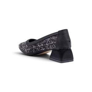 SHOES 0755 TAŞLI KADIN ABİYE - SİYAH - 40