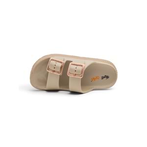 AKINALBELLA E486.Z.001 ÇİFT TOKALI EVA KADIN TERLİK - BEJ - 40
