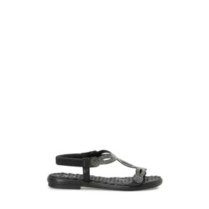 POLARİS 327075.Z 6FX DÜZ KADIN SANDALET - SİYAH - 40
