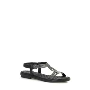 POLARİS 327075.Z 6FX DÜZ KADIN SANDALET - SİYAH - 40