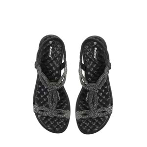 POLARİS 327075.Z 6FX DÜZ KADIN SANDALET - SİYAH - 40