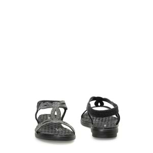 POLARİS 327075.Z 6FX DÜZ KADIN SANDALET - SİYAH - 40