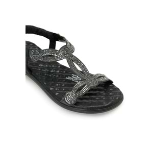 POLARİS 327075.Z 6FX DÜZ KADIN SANDALET - SİYAH - 40