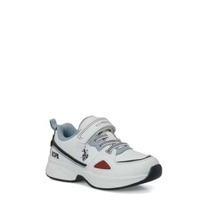 U.S. POLO ASSN. LESSA JR 6PR ERKEK ÇOCUK SPOR AYAKKABI - BEYAZ - 30
