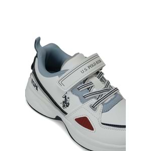 U.S. POLO ASSN. LESSA JR 6PR ERKEK ÇOCUK SPOR AYAKKABI - BEYAZ - 30