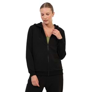 LUMBERJACK 18SN77 FULL ZIP 6PR KADIN EŞOFMAN ÜSTÜ - SİYAH - L