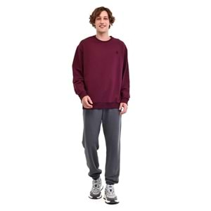 LUMBERJACK MB SN75 C NECK SW 6PR ERKEK SWEATSHİRT - BORDO - L