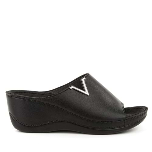 Muya Perla Anatomik Taban Dört Mevsim Kadın Terlik - Siyah - 40