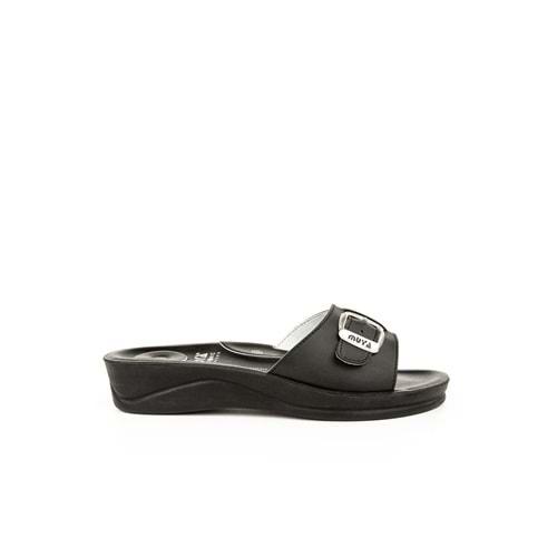 Muya Candy 6 Nokta Anatomik Taban Topuk Dikeni Dört Mevsim Kadın Terlik - Siyah - 40