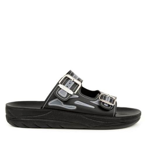 Muya Sports Anatomik Taban Dört Mevsim Erkek Terlik - Siyah-Gri - 40