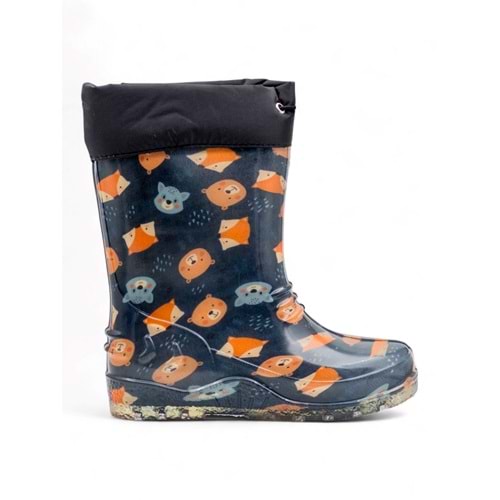 Emek İçi Yünlü Su Geçirmez Çocuk Yağmur Çizmesi - LACİVERT - 30-31