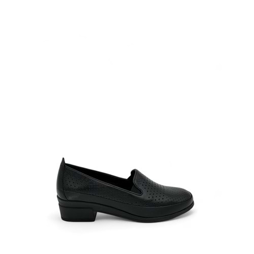 VOYAGER 8979 KADIN DERİ AYAKKABI - SİYAH NATA - 37