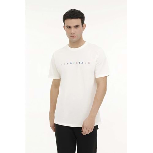 LUMBERJACK MESUS 11URBNG2022 4FX ERKEK KISA KOL TİŞÖRT - EKRU - L