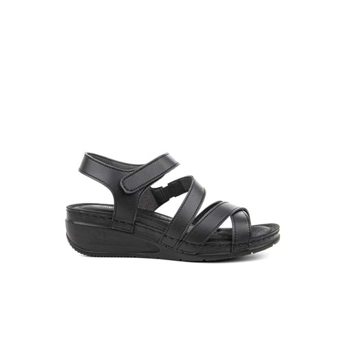 Muya Calceus Anatomik Taban Topuk Dikeni Kadın Sandalet - Siyah - 37
