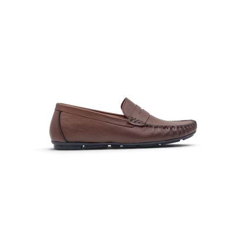 VOYAGER 4180 ERKEK DERİ LOAFER AYAKKABI - TABA NATA - 40