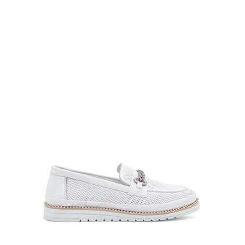 VOYAGER 9771 KADIN DERİ AYAKKABI - BEYAZ - 38