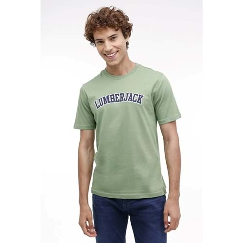 LUMBERJACK ML WENEG-B 11ID53 4FX ERKEK KISA KOL TİŞÖRT - YEŞİL - L