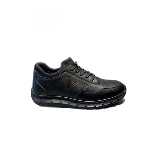 VOYAGER 5470 ERKEK HAKİKİ DERİ SNEAKER AYAKKABI - SİYAH - 43