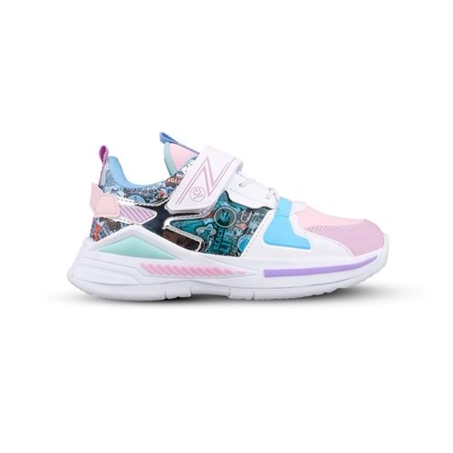 MP 242-3325 ÇOCUK SPOR AYAKKABI - BEYAZ-MOR - 26