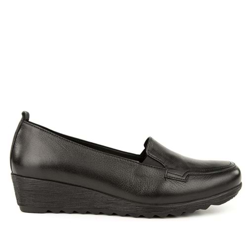 Muya Aster 6 Nokta Anatomik Hakiki Deri Kadın Ayakkabı - Siyah - 36