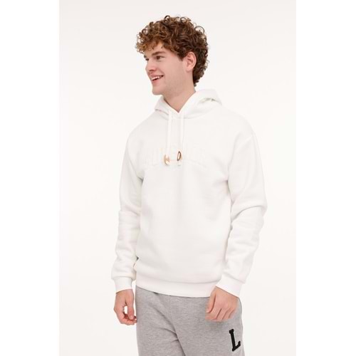 LUMBERJACK ML VOLCANO 17DNM2002 4PR ERKEK SWEATSHİRT KAPŞONLU - EKRU - L