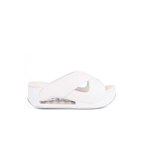 Muya Penelope Anatomik Air Max Tabanlı Topuk Dikeni Kadın Terlik - Beyaz - 40