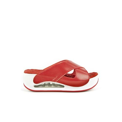 Muya Penelope Anatomik Air Max Tabanlı Topuk Dikeni Kadın Terlik - Kırmızı - 39