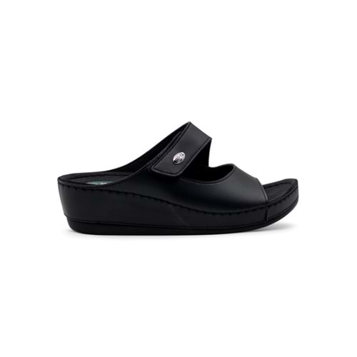 Muya Anyar Anatomik Taban Jel Destekli Topuk Dikeni Dört Mevsim Kadın Terlik - Siyah - 36