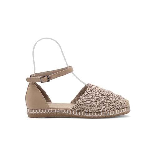PANDORA MODA Y25.82.221 KADIN HASIR SANDALET - KREM - 36