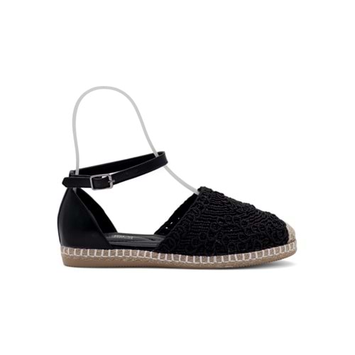 PANDORA MODA Y25.82.221 KADIN HASIR SANDALET - SİYAH - 40