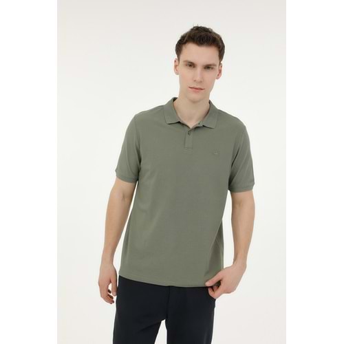 LUMBERJACK MB CT953 POLO T-SH 5FX ERKEK KISA KOL POLO TİŞÖRT - HAKİ - L