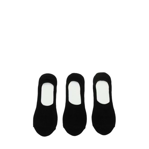 LUMBERJACK WB DELIAH 31BBT1 5FX KADIN 3 LÜ GÖRÜNMEZ BABET ÇORAP - SİYAH - 36-39