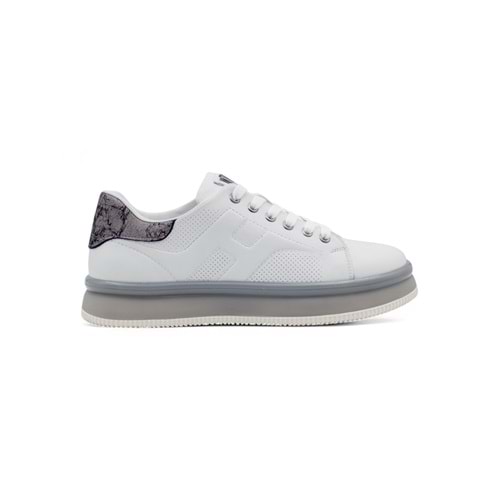 VOYAGER M030 ERKEK HAKİKİ DERİ SNEAKER - BEYAZ - 41