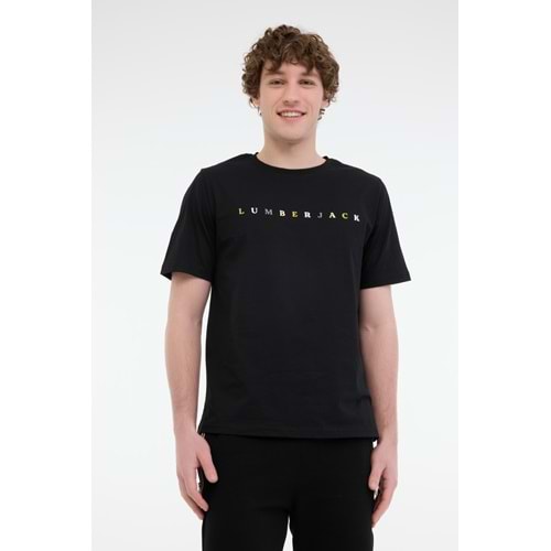 LUMBERJACK ML MESUS 11URBNG2022 5FX ERKEK KISA KOL TİŞÖRT - SİYAH - L