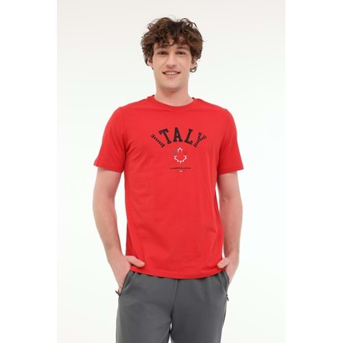 LUMBERJACK ML RENATO 11ITL1030 5FX ERKEK KISA KOL TİŞÖRT - KIRMIZI - XL