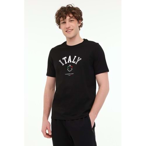LUMBERJACK ML RENATO 11ITL1030 5FX ERKEK KISA KOL TİŞÖRT - SİYAH - XXL