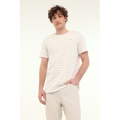 LUMBERJACK ML MAGNUS 11ITL1073 5FX ERKEK KISA KOL TİŞÖRT - BEYAZ - L