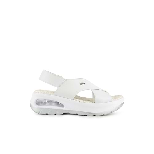 Muya Nwanwa Anatomik Air Max Tabanlı Topuk Dikeni Kadın Sandalet - Beyaz - 39