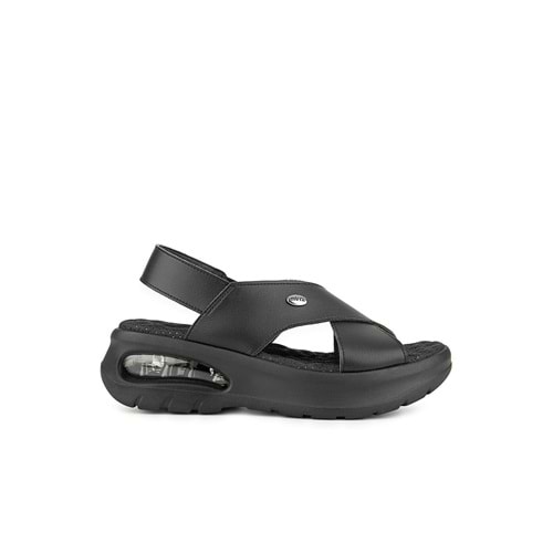 Muya Nwanwa Anatomik Air Max Tabanlı Topuk Dikeni Kadın Sandalet - Siyah - 36