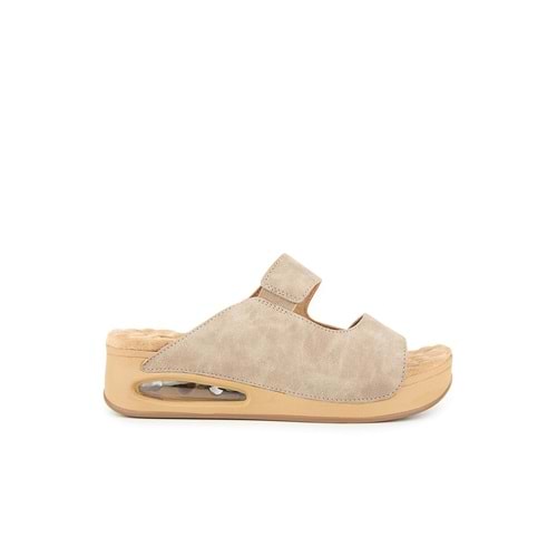 Muya Beso Anatomik Air Max Tabanlı Topuk Dikeni Kadın Terlik - Krem - 40