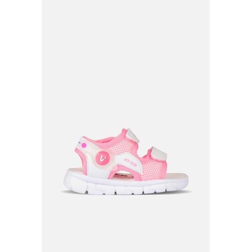 VİCCO MOCHA İLK ADIM KIZ BEBEK SANDALET - PEMBE - 20