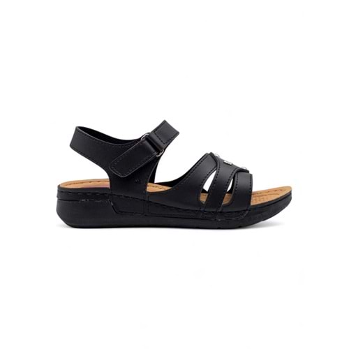 SERRA 1720 KADIN SANDALET - SİYAH - 40