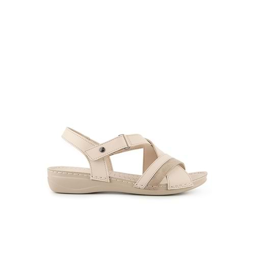 Muya Millal Anatomik Taban Kadın Sandalet - Krem - 40